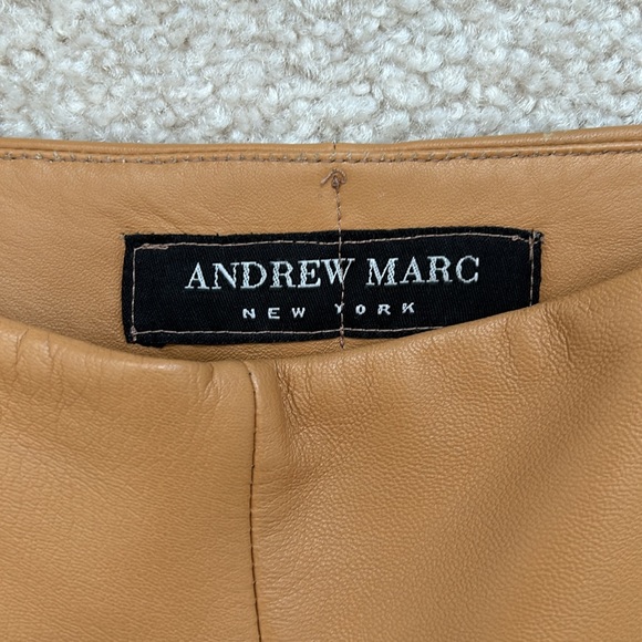 Andrew Marc butterscotch butter soft leather pants. Back hidden zipper, lined - Picture 2 of 7